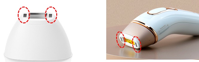 ブラウン　脱毛器　センサーの位置